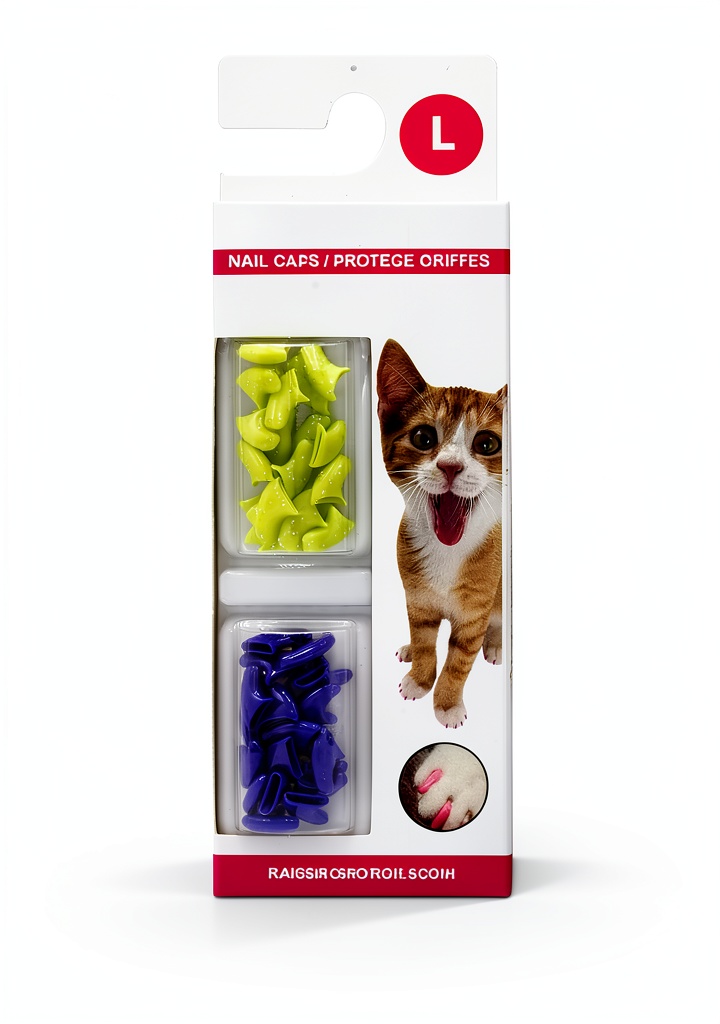 Applying Pets People Cat Nail Caps on a cat's paw