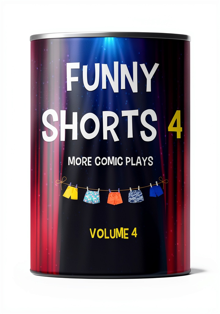 Funny Shorts Comic Plays Kindle book cover on a tablet