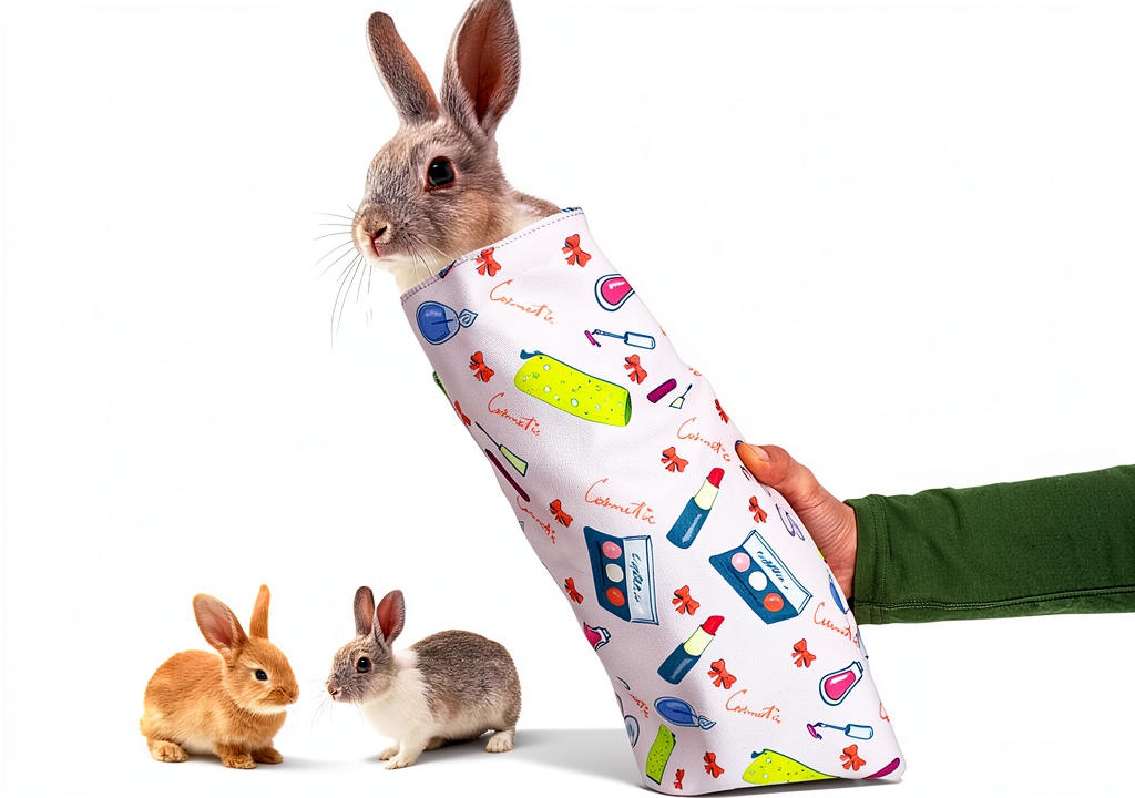 OOXYG Rabbit Grooming Wrap in use on a rabbit