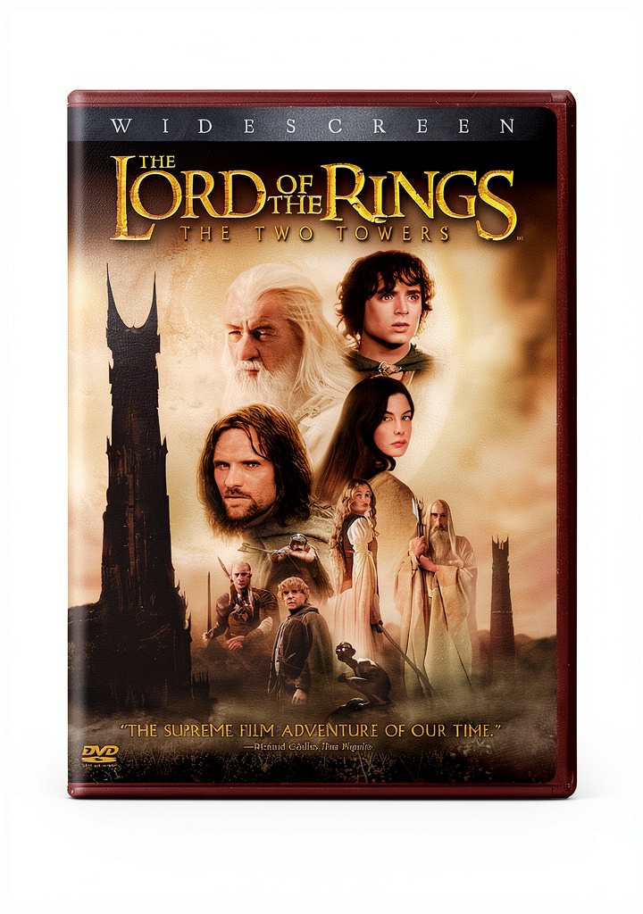 Installing Lord of the Rings DVD New Line Widescreen on a wooden desk