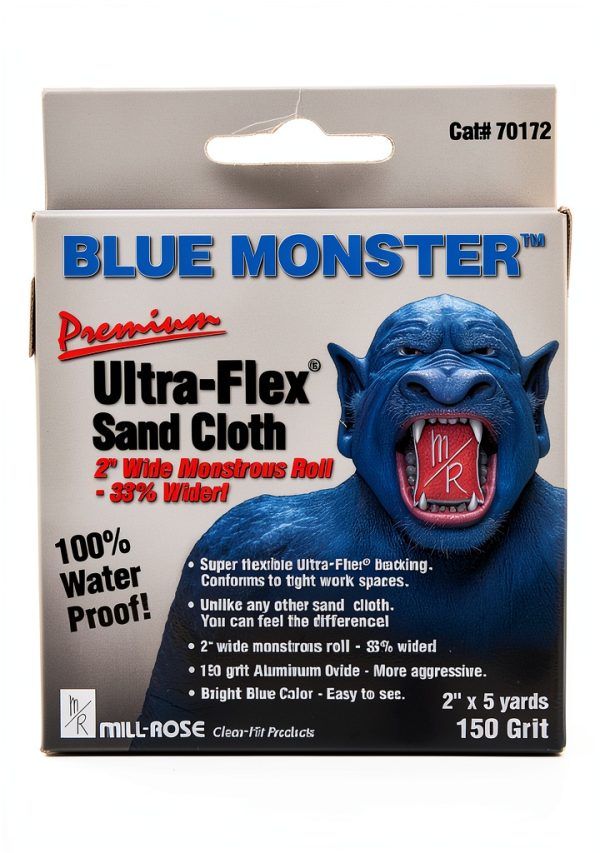 Mill-Rose 70172 Millrose Monster Ultra Flex Premium Mini Strips Abrasive Cloths, 2" x 5-Yard, Blue-1